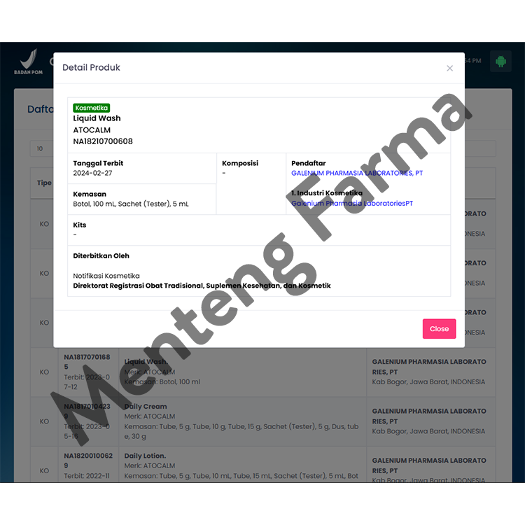 Atocalm Liquid Wash 100 ML - Pembersih Untuk Kulit Kering dan Sensitif