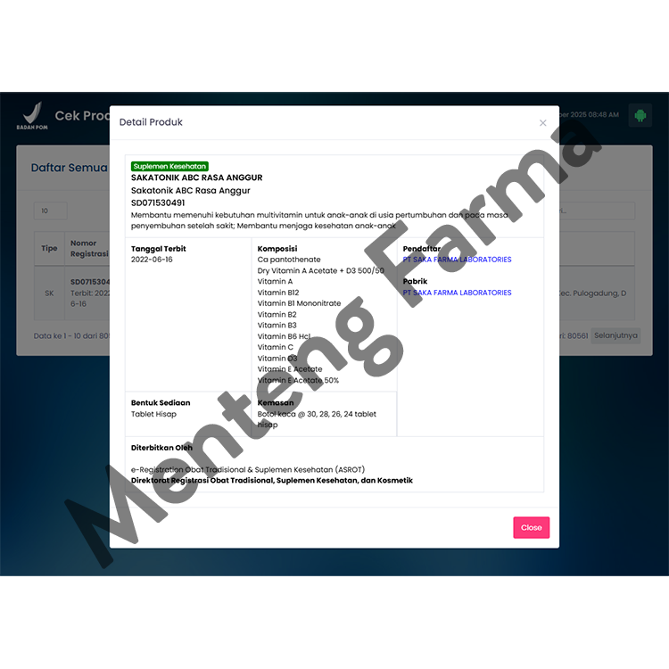 Sakatonik abc Rasa Anggur - Multivitamin Pertumbuhan Anak