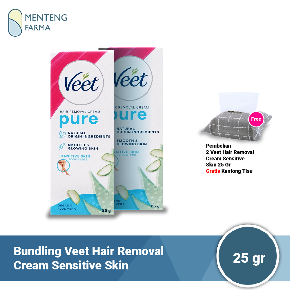 Bundling Veet Hair Removal Cream Sensitive Skin 25 gr