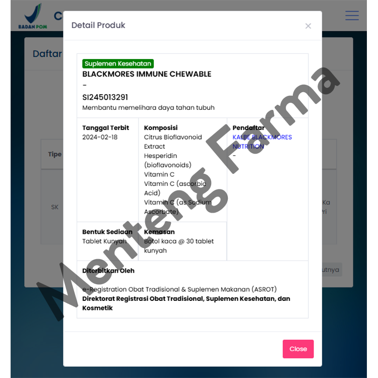Blackmores Immune Chewable 30 Tablet - Memelihara Daya Tahan Tubuh