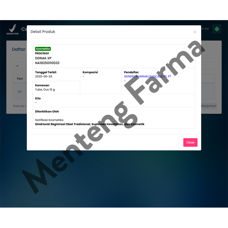 Derma XP Niaclear 15 gr