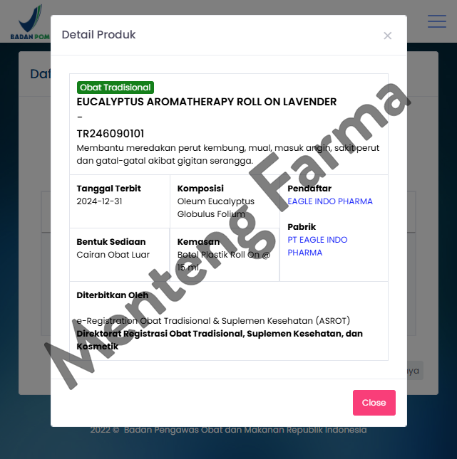 Minyak Eucalyptus Aromatherapy Cap Lang Roll On Lavender 15 mL - Pereda Kembung dan Masuk Angin