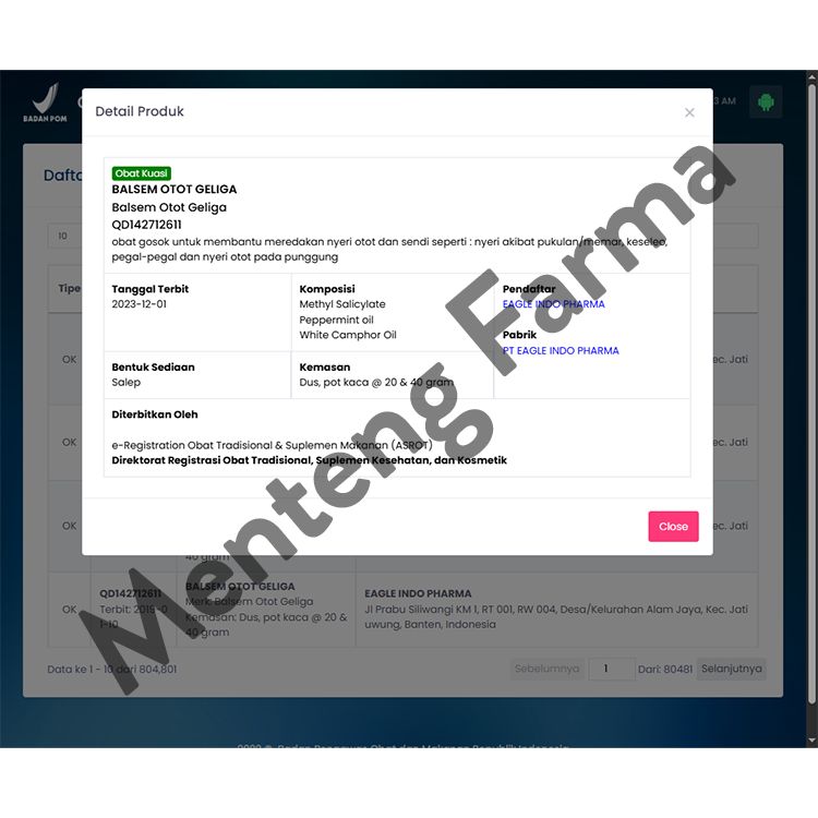 Balsem Otot Geliga 40 gr