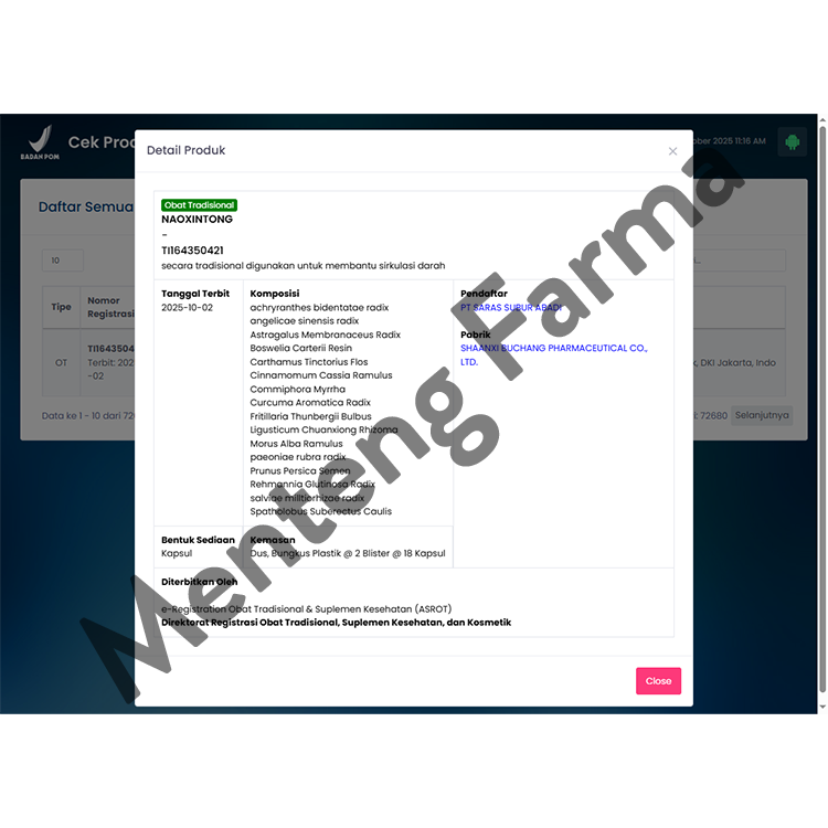 Buchang Naoxintong - Obat Kesehatan Jantung Lemah, Stroke, Hipertensi