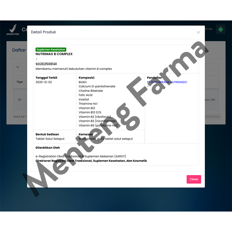 Nutrimax B Complex 30 tablet - Suplemen Kesehatan dengan Vitamin B kompleks