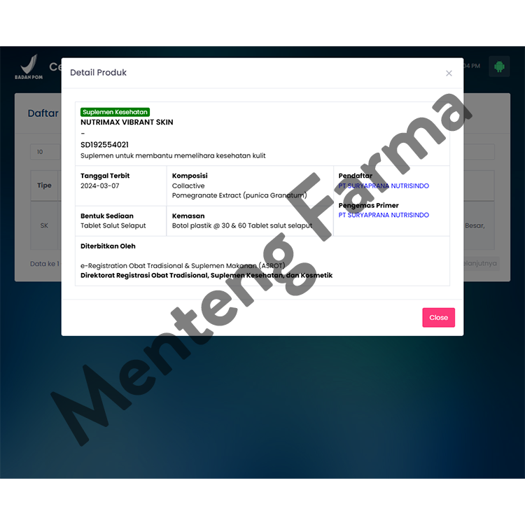 Nutrimax Vibrant Skin 30 tablet - Membantu Mencerahkan Kulit Anti Aging Mengencangkan Kulit