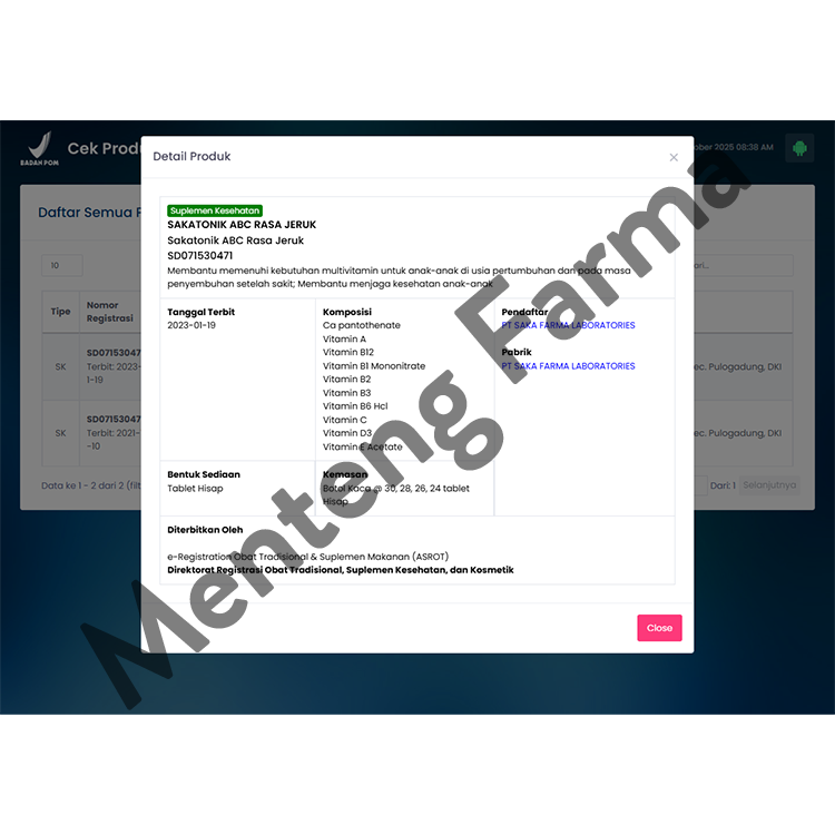 Sakatonik abc Rasa Jeruk - Multivitamin Pertumbuhan Anak