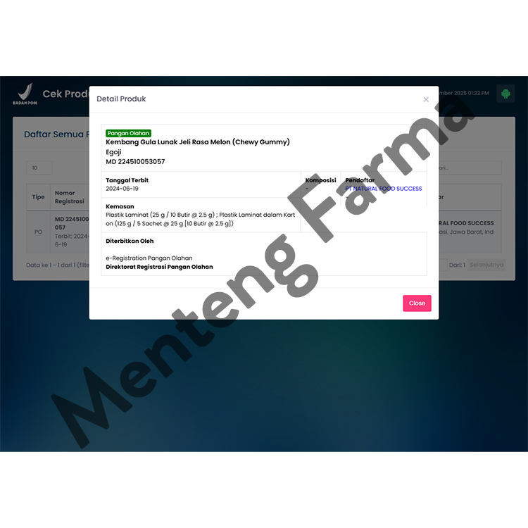 Egoji Chewy Gummy Melon Isi 10 Butir - Permen Gummy Vitamin C