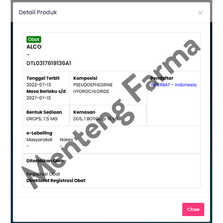 Alco Oral Drops 15 ml - Meringankan Hidung Tersumbat pada Anak