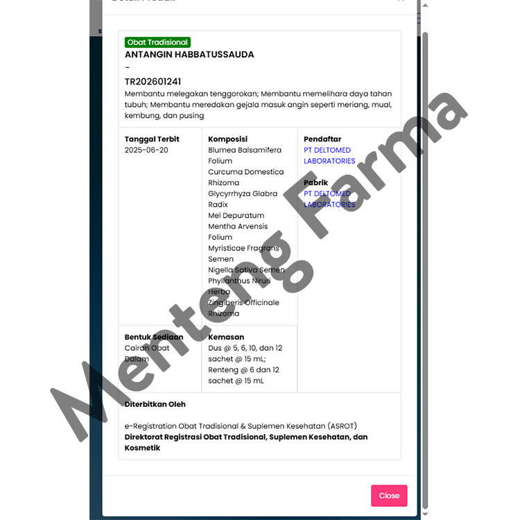 Antangin Habbatussauda 12 Sachet - Sirup Masuk Angin Meriang Mual Pusing