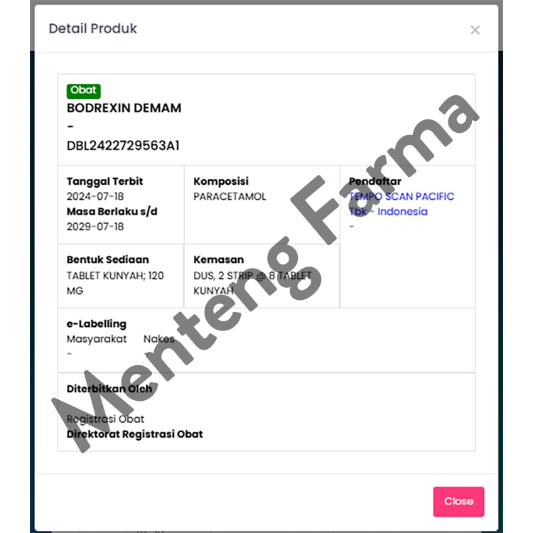 Bodrexin 12 Tablet - Obat Pereda Demam dan Nyeri pada Anak