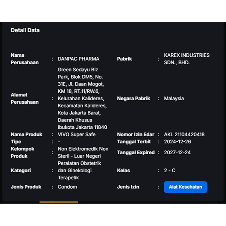 Kondom Vivo Super Safe Isi 12
