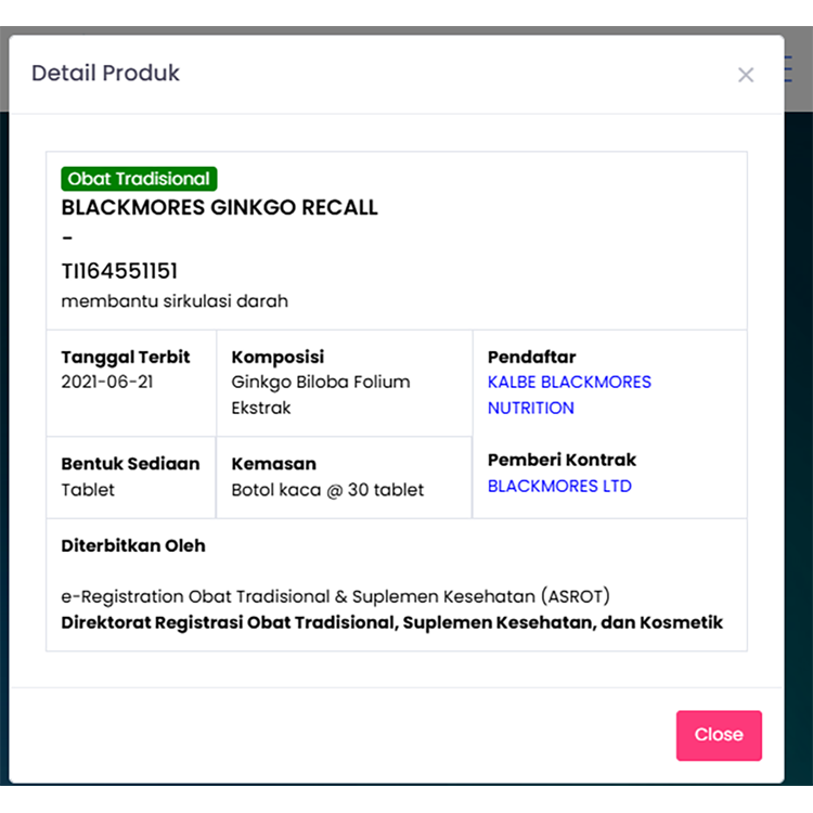 Blackmores Ginkgo Recall 30 Tablet - Suplemen Kesehatan Otak dan Daya Ingat