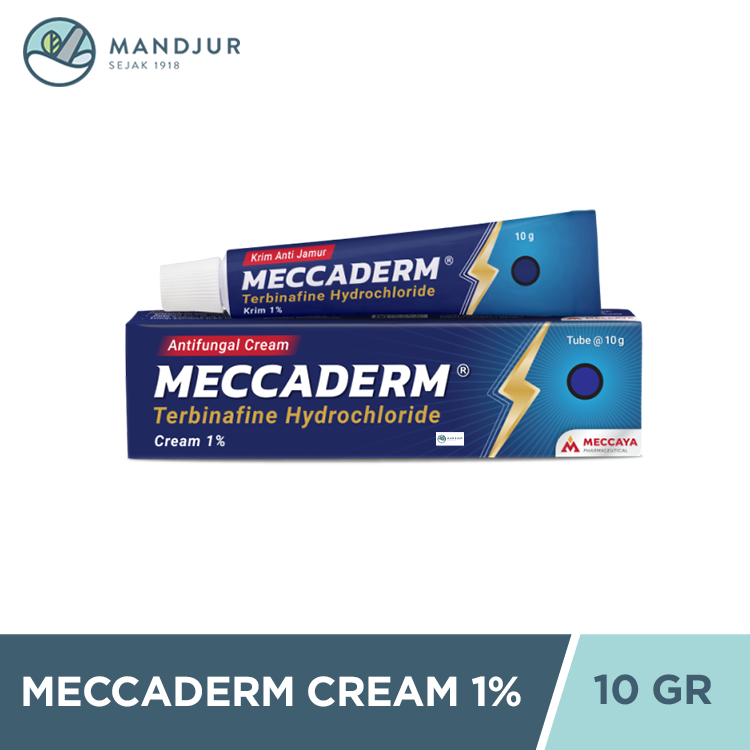 Meccaderm Cream 10 Gram - Salep Anti Jamur Terbinafine Hydrochloride