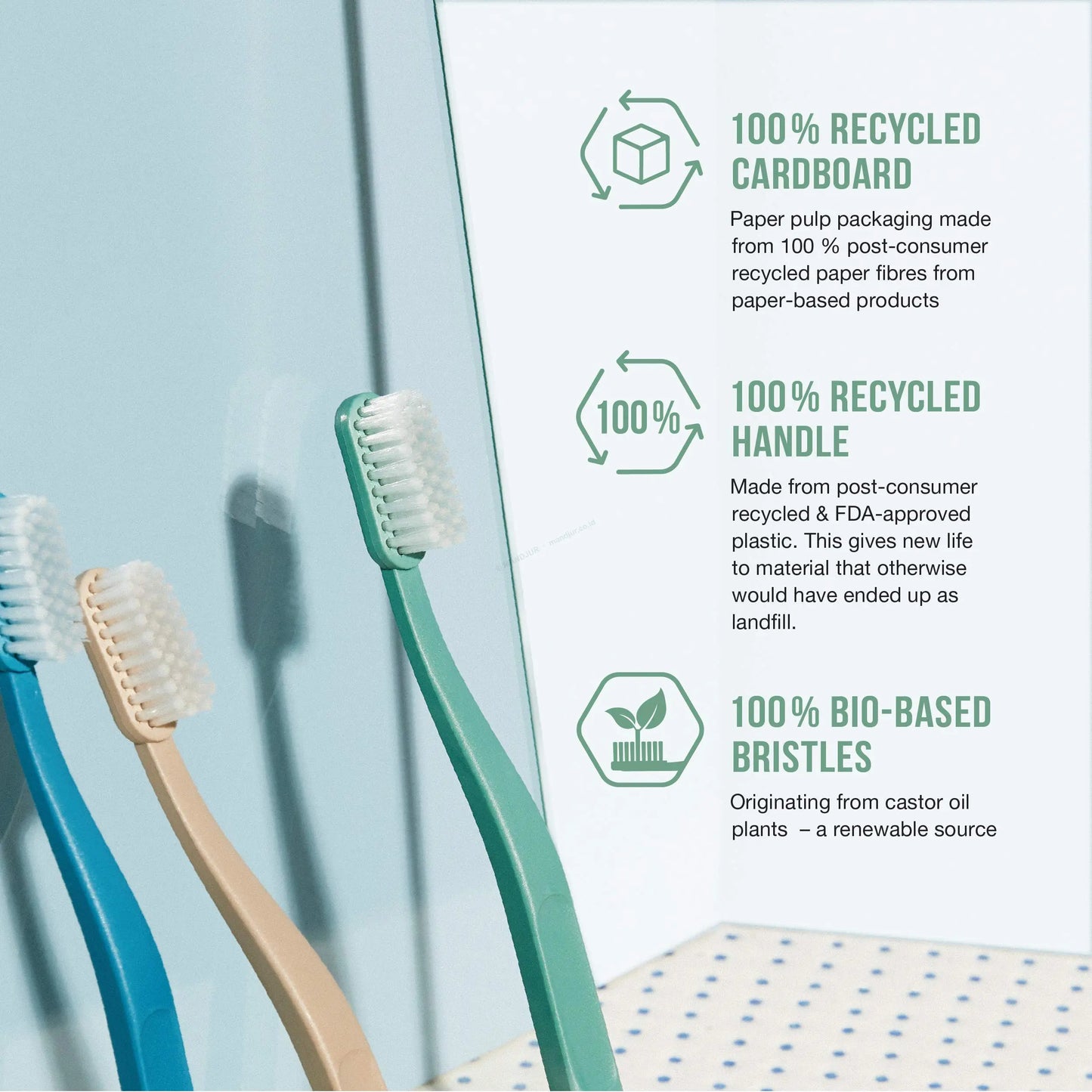 Jordan Oral Care Green Clean Soft - Sikat Gigi Dewasa Lembut