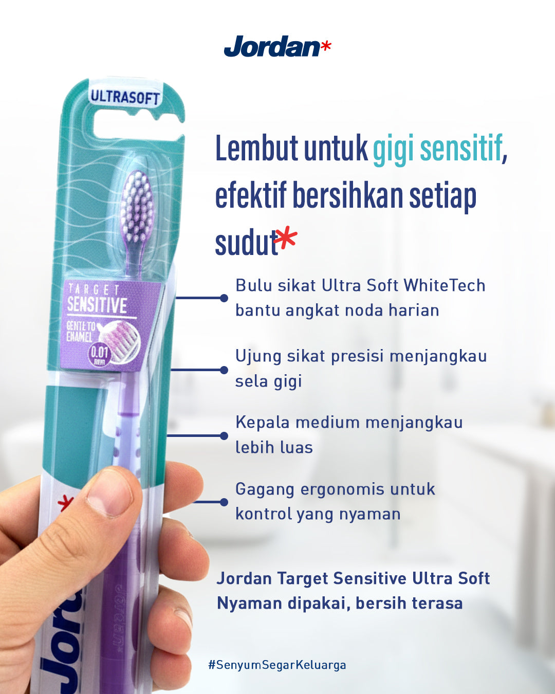 Jordan Oral Care Target Sensitive Ultrasoft - Sikat Gigi Dewasa