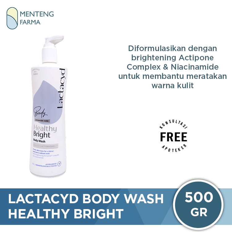 Lactacyd Body Wash Healthy Bright 500 gr - Sabun Mandi Cair 500ml untuk Membersihkan dan Mencerahkan Kulit