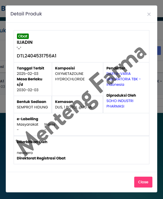 Iliadin Nasal Spray 10 mL - Obat Semprot Hidung Tersumbat