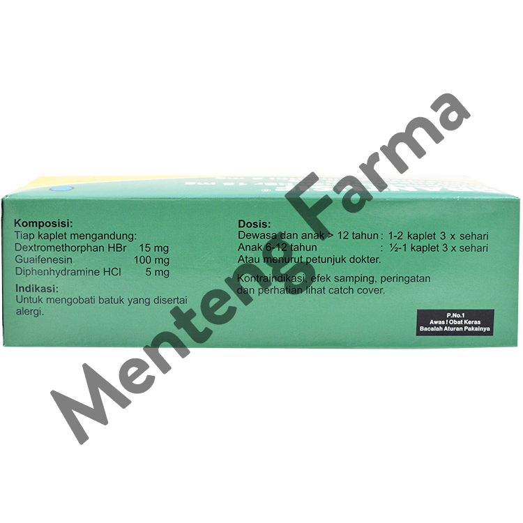 Grantusif 10 Kaplet - Obat Batuk Pilek Alergi - Menteng Farma