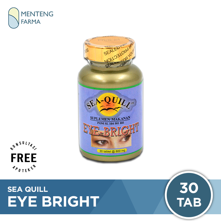 Sea Quill Eye Bright 30 Tablet - Suplemen Kesehatan Mata - Menteng Farma