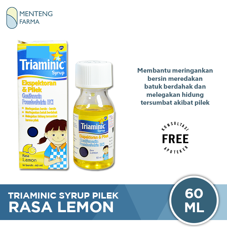 Triaminic Syrup Ekspektoran dan Pilek (Rasa Lemon) - Menteng Farma