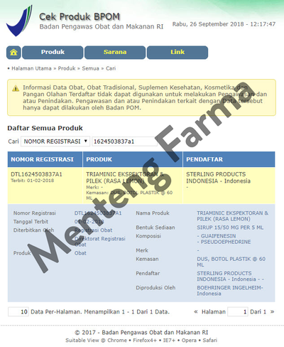 Triaminic Syrup Ekspektoran dan Pilek (Rasa Lemon) - Menteng Farma