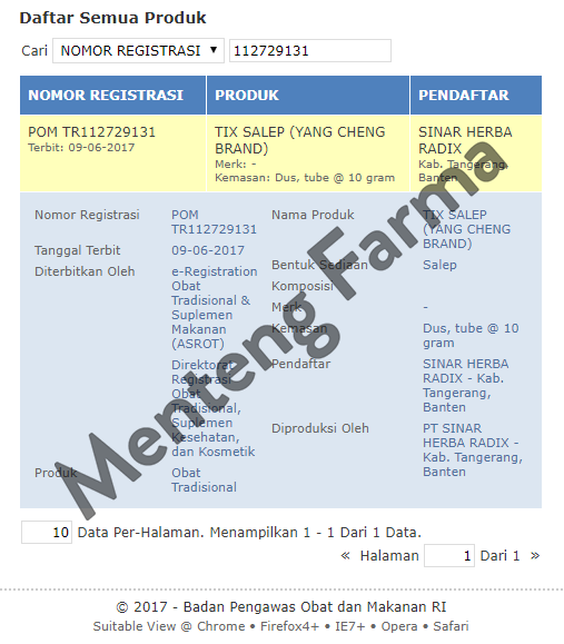 Tix Salep (Pi Kang Shuang) - Salep Penghilang Rasa Gatal dan Alergi - Menteng Farma