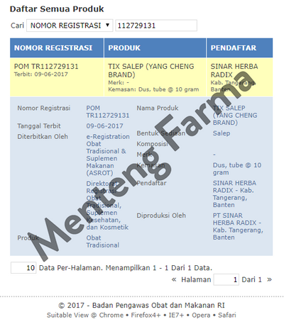 Tix Salep (Pi Kang Shuang) - Salep Penghilang Rasa Gatal dan Alergi - Menteng Farma