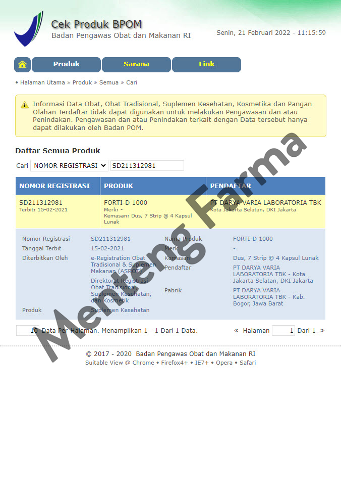 Forti-D 1000 Vitamin D3 4 Kapsul - Suplemen Vitamin D3 - Menteng Farma