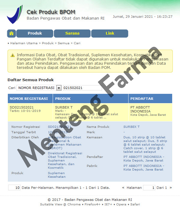 Surbex T Strip 6 Tablet - Suplemen Vitamin B Kompleks dan Vitamin C - Menteng Farma