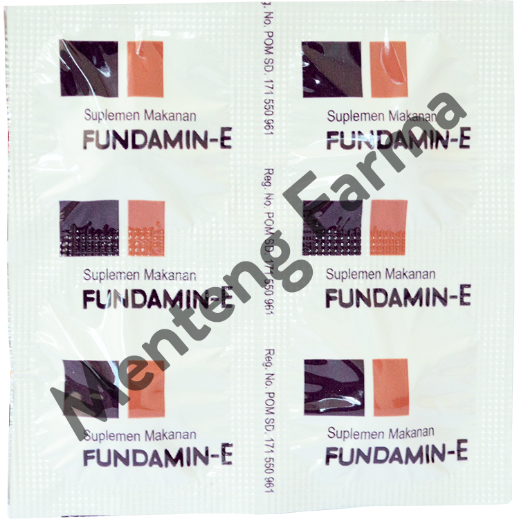 Fundamin-E 4 Tablet - Suplementasi Vitamin B1, B6, B12, dan vitamin E - Menteng Farma