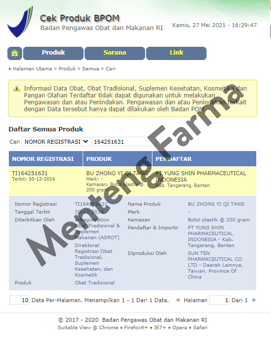 Bu Zhong Yi Qi Tang - Memperbaiki Nafsu Makan dan Meringankan Gangguan Pencernaan - Menteng Farma