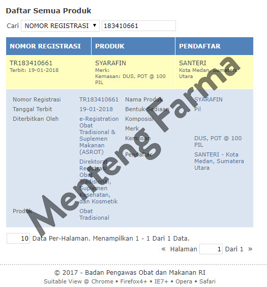 Syarafin - Suplemen Penambah Daya Ingat dan Pereda Sakit Kepala - Menteng Farma