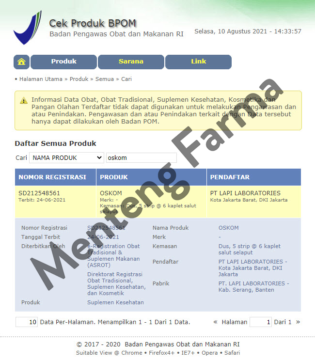 Oskom 6 Tablet - Suplemen Kesehatan Sendi dan Osteoarthritis - Menteng Farma