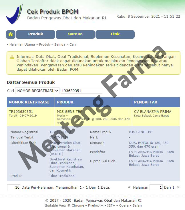 MJS Nature GENE TBP 200 ML - Multivitamin Pertumbuhan Anak - Menteng Farma