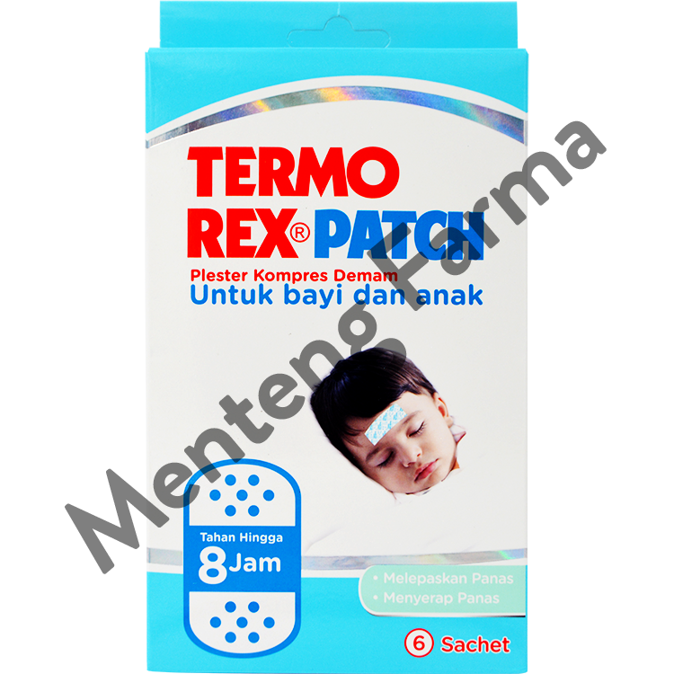 Termorex Patch Isi 6 Lembar - Plester Hidrogel Kompres Demam Anak - Menteng Farma