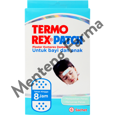 Termorex Patch Isi 6 Lembar - Plester Hidrogel Kompres Demam Anak - Menteng Farma