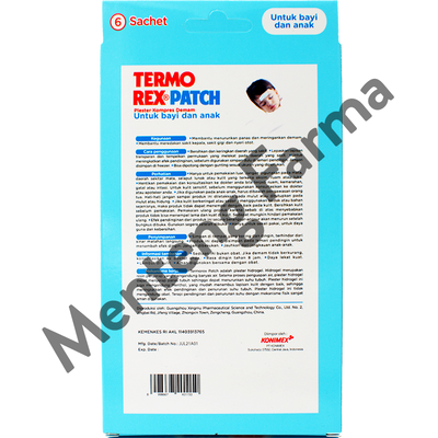 Termorex Patch Isi 6 Lembar - Plester Hidrogel Kompres Demam Anak - Menteng Farma