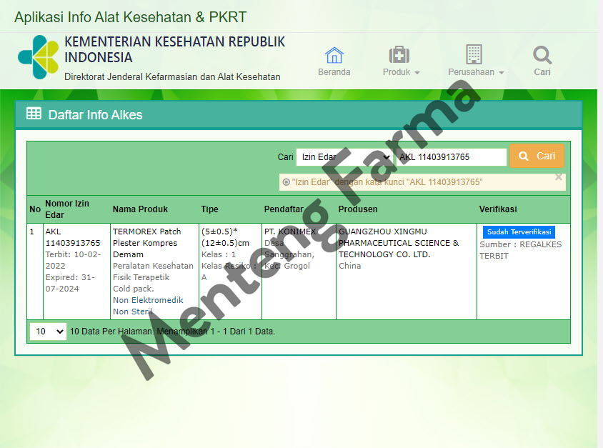Termorex Patch Isi 6 Lembar - Plester Hidrogel Kompres Demam Anak - Menteng Farma