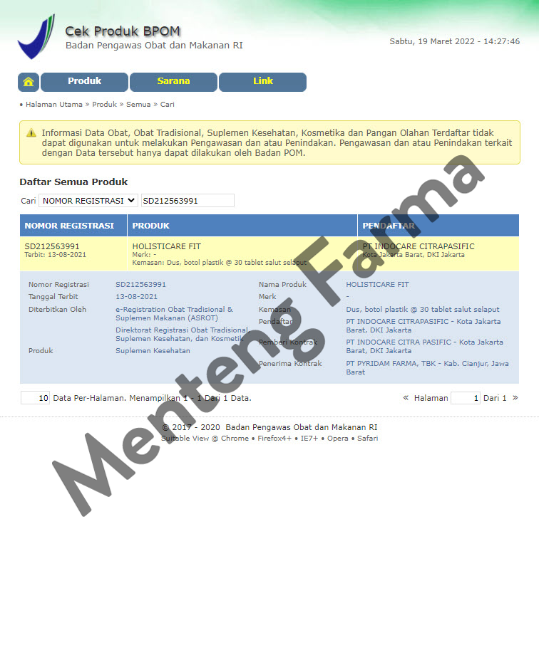 Holisticare Fit 30 Tablet - Suplemen Vitamin C dan B Complex - Menteng Farma