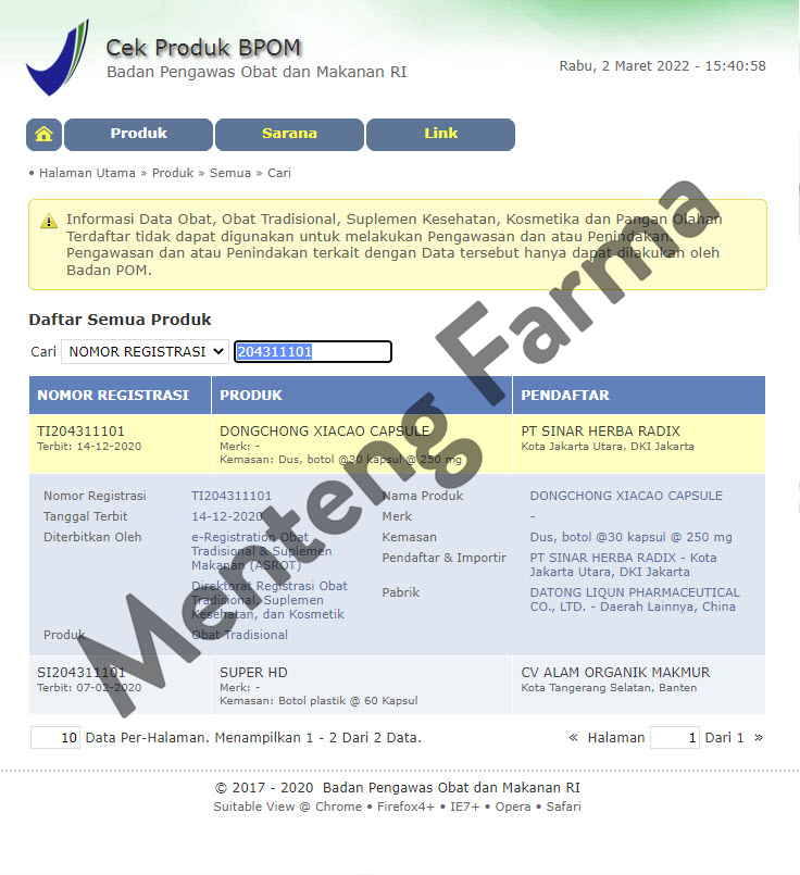 Dongchong Xiacao (Cordyceps) - Menteng Farma