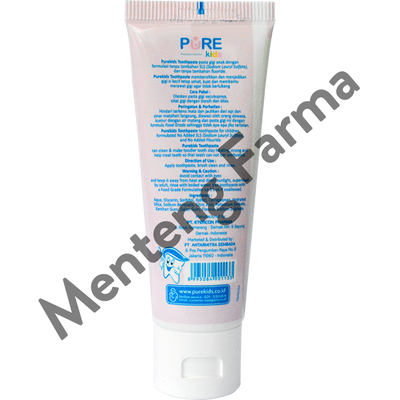 Pure Kids Toothpaste Strawberry 50 Gr - Pasta Gigi Anak Tanpa Detergen - Menteng Farma