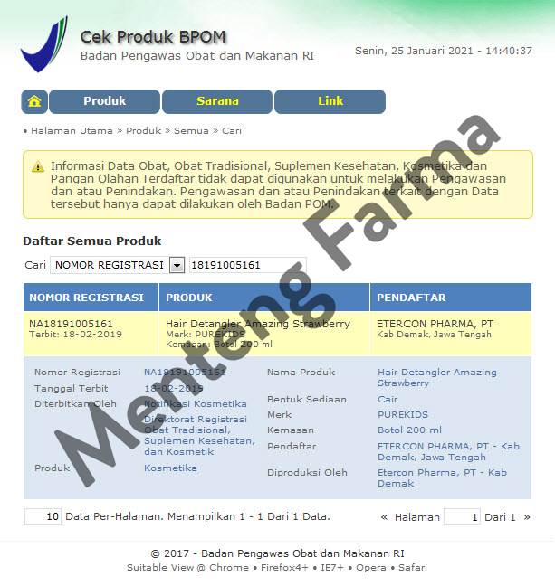 Pure Kids Hair Detangler Amazing Strawberry 200 mL - Pelembut Rambut - Menteng Farma