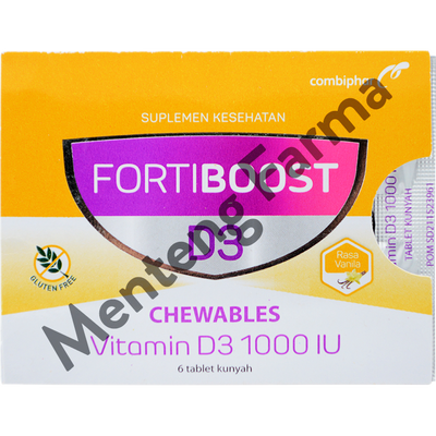 Fortiboost Vitamin D3 1000 IU 6 Tablet - Suplemen Vitamin D3 - Menteng Farma