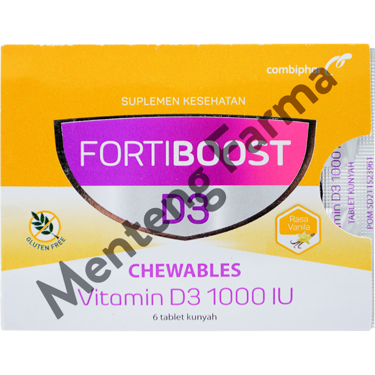 Fortiboost Vitamin D3 1000 IU 6 Tablet - Suplemen Vitamin D3 - Menteng Farma