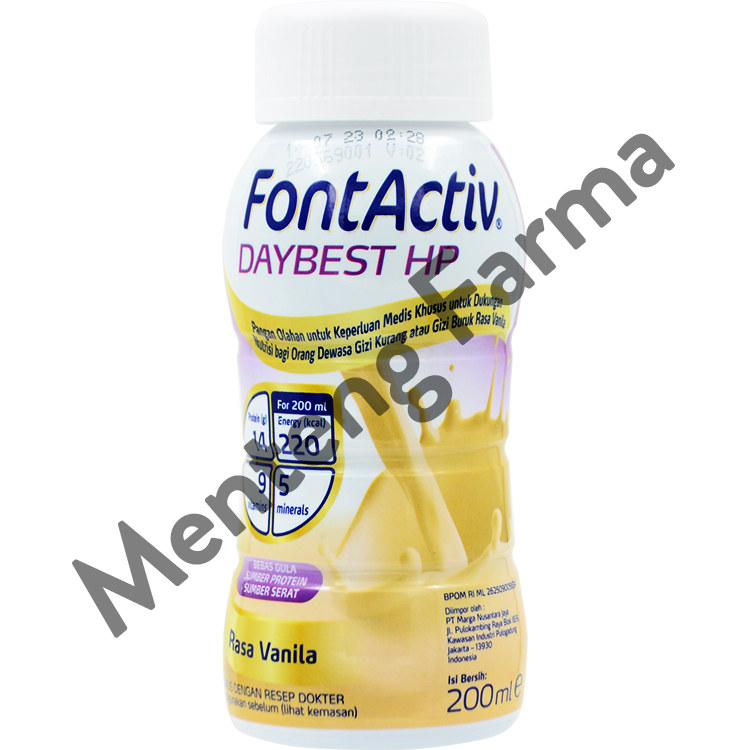 FontActiv Daybest HP Rasa Vanila 200 mL - Susu Khusus Penderita Diabetes - Menteng Farma
