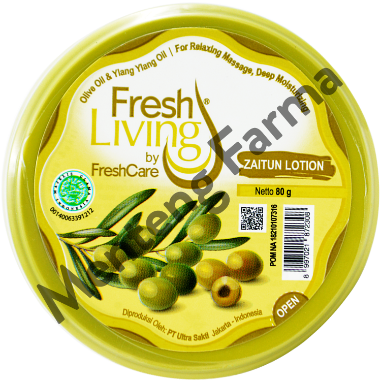 Fresh Living Zaitun Lotion 80 Gr - Lotion Pelembap Kulit Kering - Menteng Farma