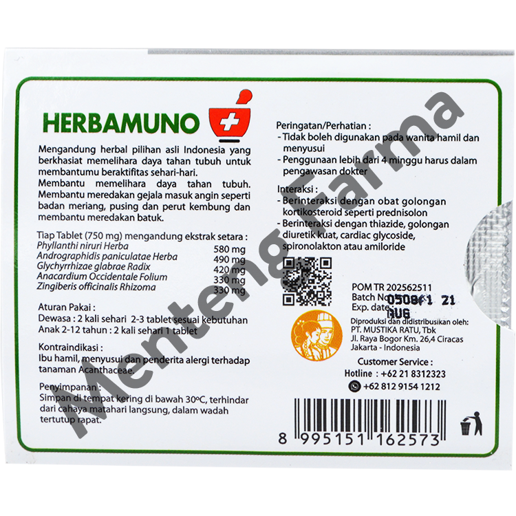 Herbamuno 4 Tablet - Multivitamin Dengan Kandungan Alami - Menteng Farma