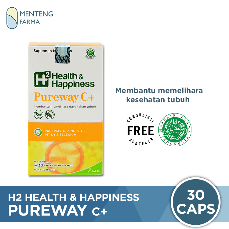 H2 Pureway C+ 30 Tablet - Suplemen Vitamin C Untuk Daya Tahan Tubuh - Menteng Farma