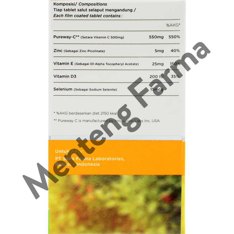 H2 Pureway C+ 30 Tablet - Suplemen Vitamin C Untuk Daya Tahan Tubuh - Menteng Farma